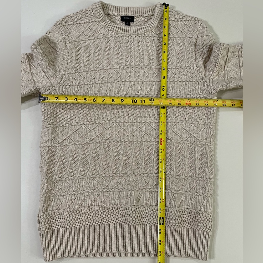 J Crew Cotton Fisherman Sweater sz Med